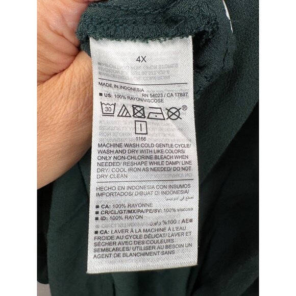 Old Navy waist defined midi dress beach lagen hunter green sz 4X - Picture 7 of 8